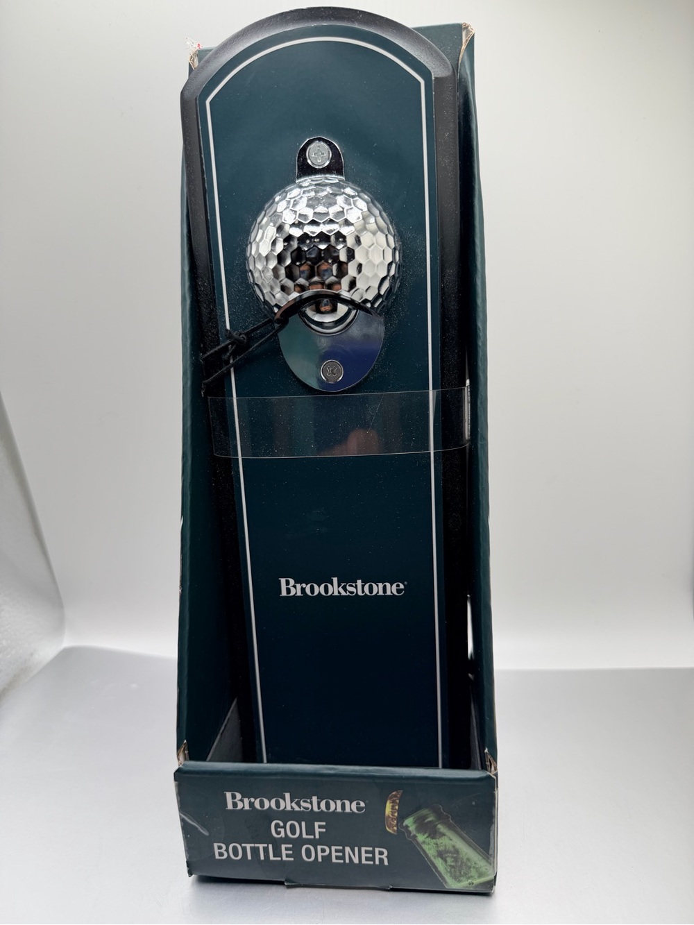 🔹New.. Brookstone Wall-Mounted Golf Bottle Opener with a built-in cap catcher…